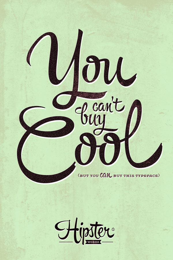 A cool and stylish handwritten typeface design with a strong calligraphic touch.