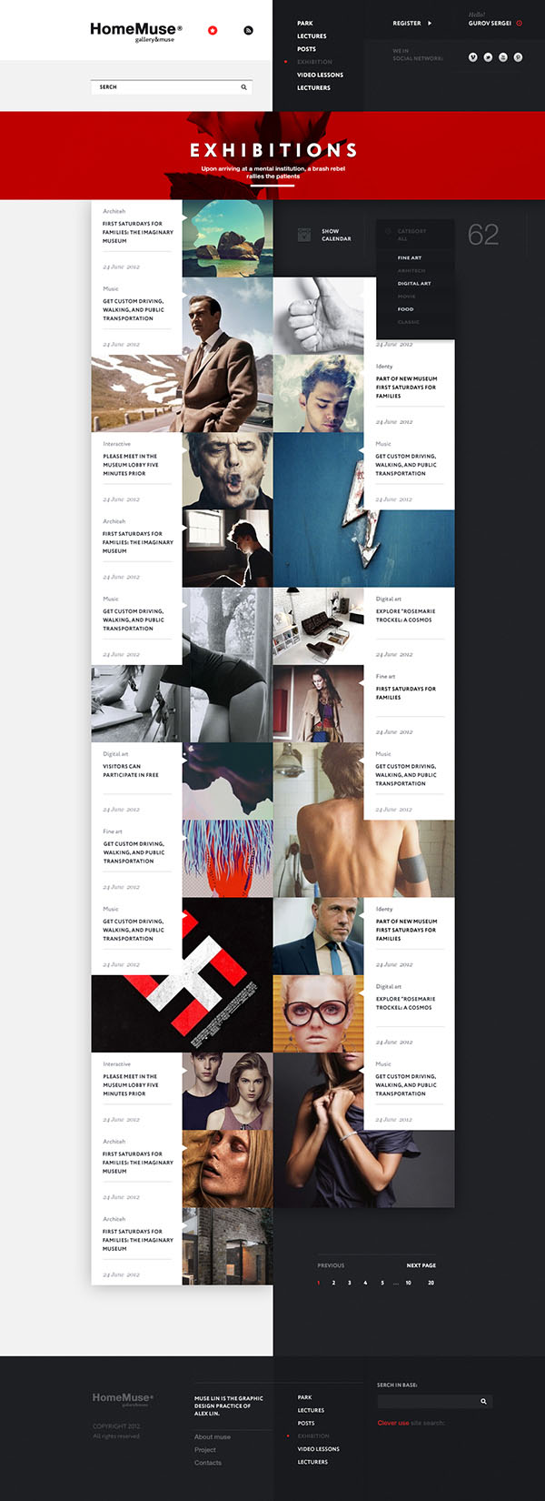 HomeMuse Gallery - Web Design by Sergei Gurov