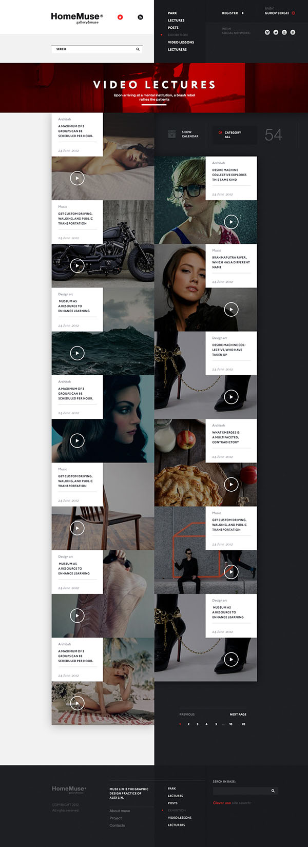HomeMuse Gallery - Web Design by Sergei Gurov