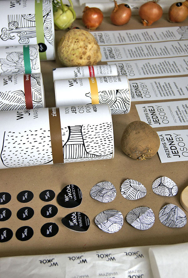 WOKÓŁ WARZYW identity and packaging graduation project by Martyna Wędzicka