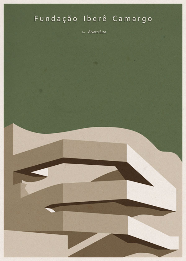 ARCHITECTURE - Brazil - Fundação Iberê Camargo - Poster Design by André Chiote ARCHITECTURE - Brazil - Fundação Iberê Camargo - Poster Design by André Chiote