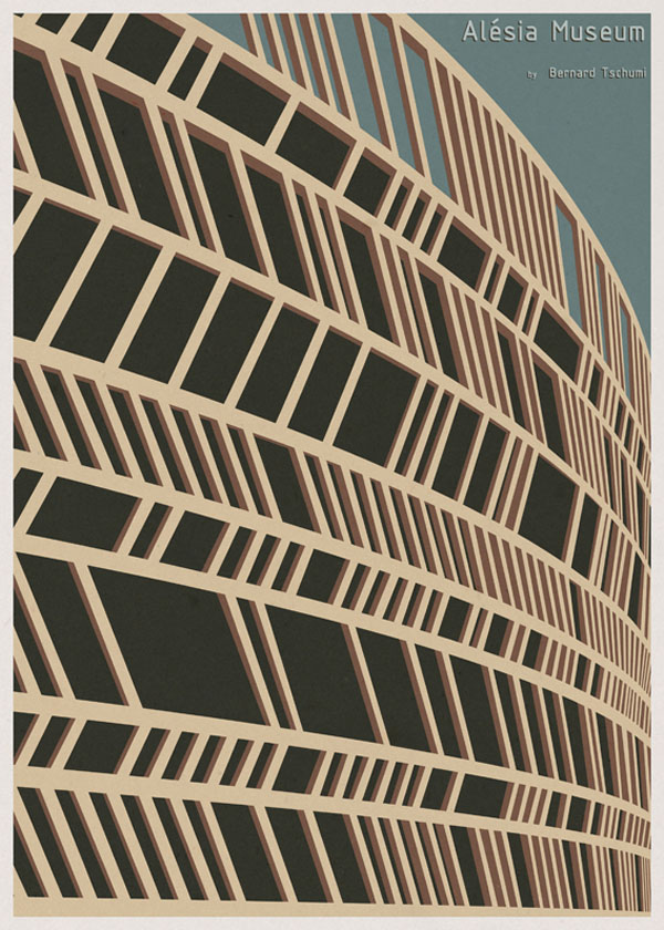 ARCHITECTURE - France - Alésia Museum - Poster Design by André Chiote ARCHITECTURE - France - Alésia Museum - Poster Design by André Chiote