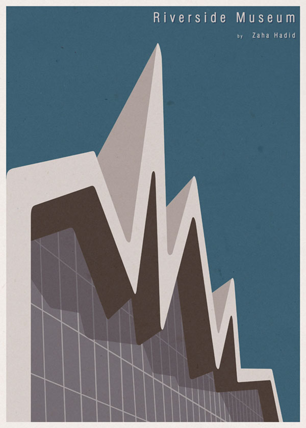 ARCHITECTURE - UK - Riverside Museum - Poster Design by André Chiote ARCHITECTURE - UK - Riverside Museum - Poster Design by André Chiote