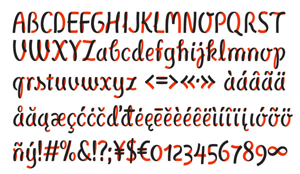 Blu - multilayered ribbon font Blu - multilayered ribbon font