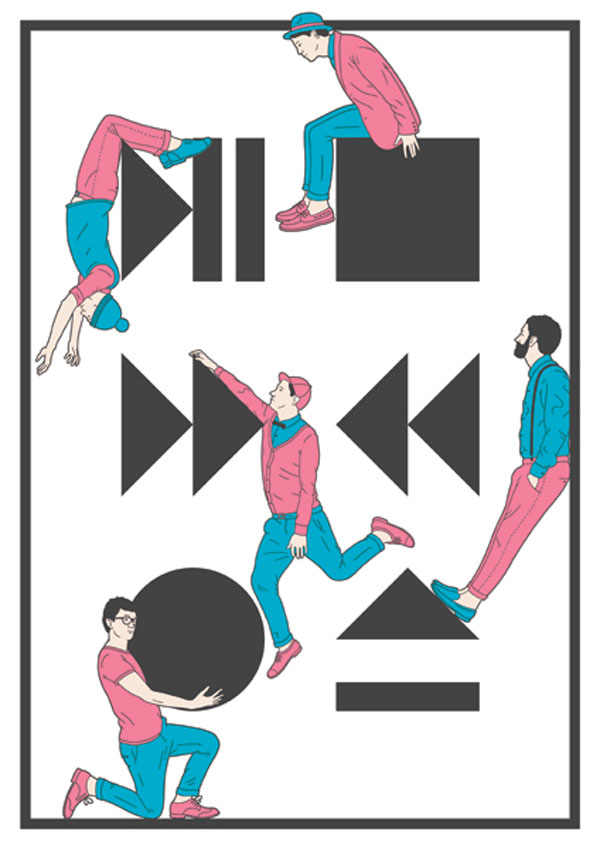 Cover Image and Poster Illustration by Robbie Porter for the music zine Musical Mathematics