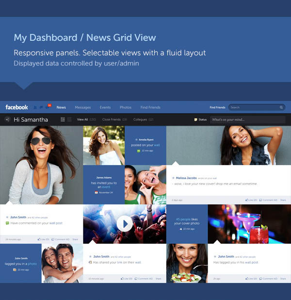 Facebook Web Design Concept by Fred Nerby
