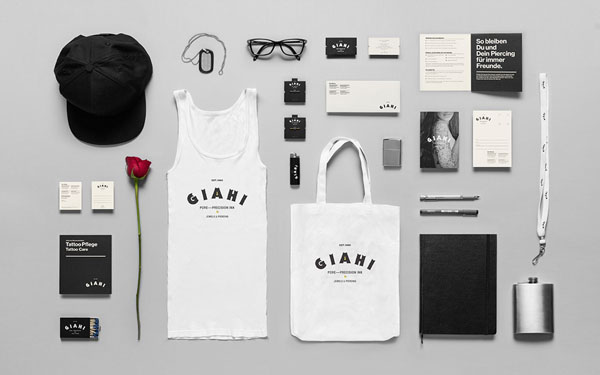 Giahi tattoo and piercing studio - identity design by Anagrama Giahi tattoo and piercing studio - identity design by Anagrama
