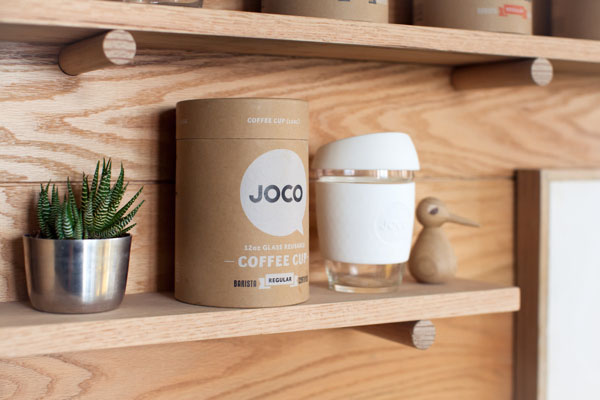Joco glass coffee cup and packaging Joco glass coffee cup and packaging