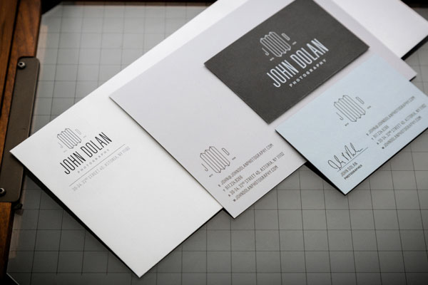 John Dolan Photography Stationery Design by Bluerock Design