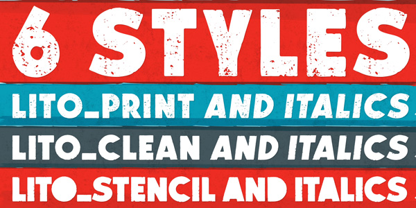 Lito - a grungy bold typeface by Mateusz Machalski