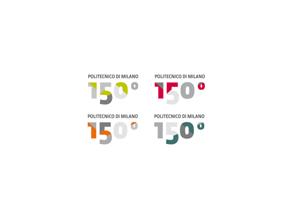Politecnico di Milano 150° ANNIVERSARY - Logo Color Versions