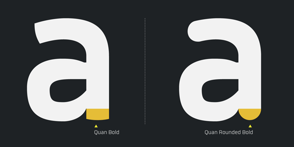 Quan Bold and Quan Rounded Bold by Typesketchbook
