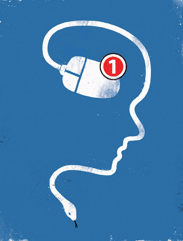 ROLLING STONE ITALY - Social Networks - Illustration by Sébastien Thibault