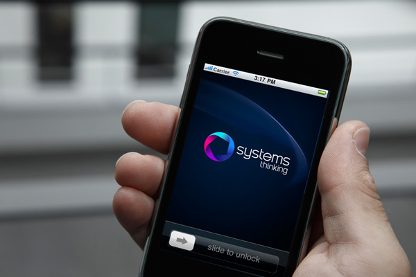 Systems Thinking - Logo in Use on Mobile Screen