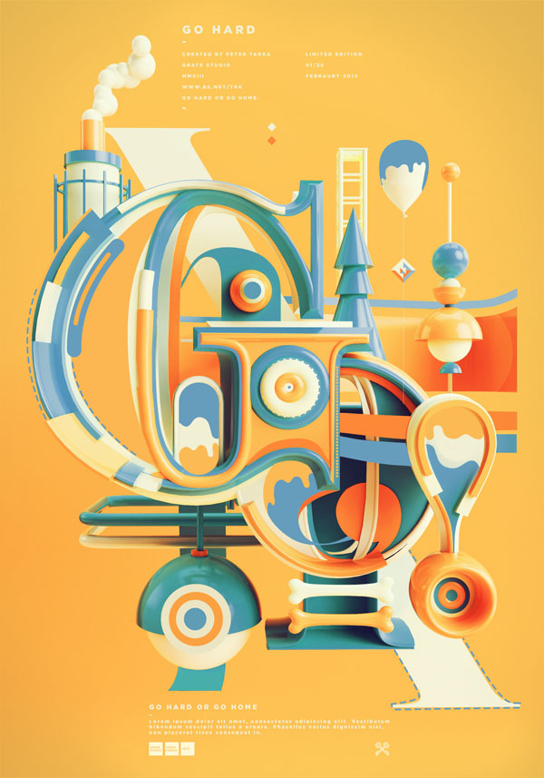 Typograhic Artwork by Peter Tarka