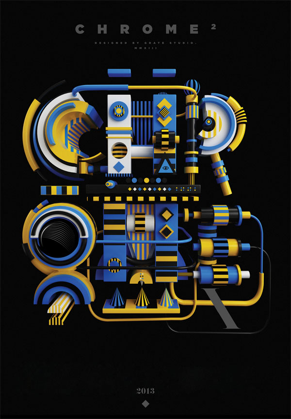 Typography with 3D Objects by Peter Tarka