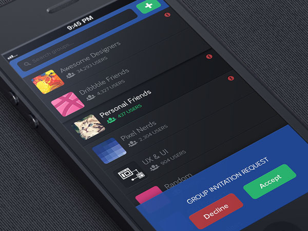 UI Design for a Social App by CreativeDash