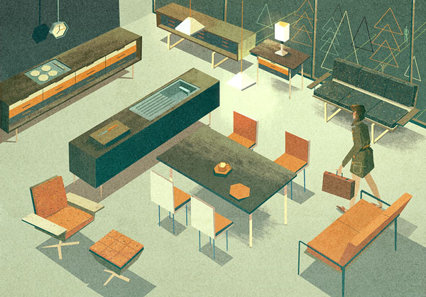 Household - Illustration by Matthew Lyons for a Section of a Guide on Gadgets