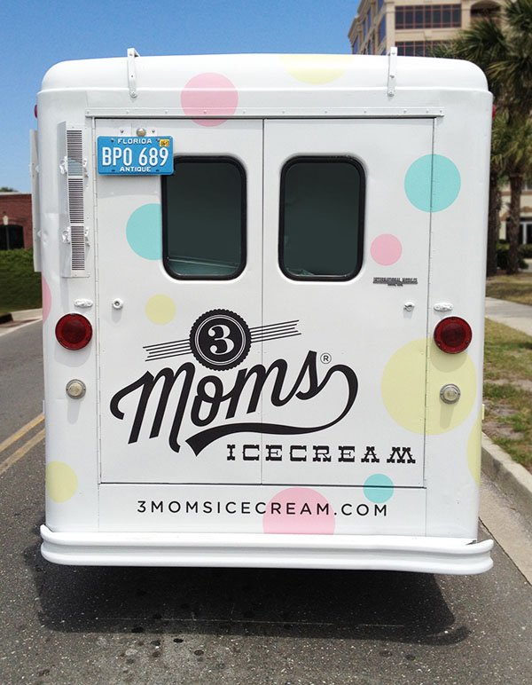 3 Moms IceCream -Truck Design by Funnel aka Eric Kass - Backside