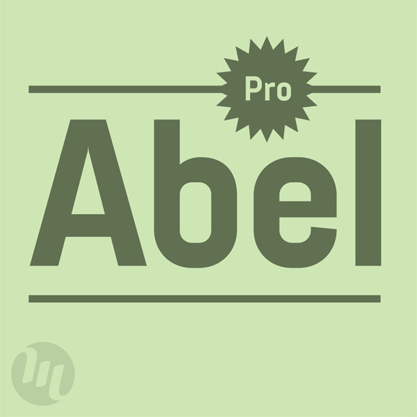 Abel Pro - modern condensed sans serif font by MADType