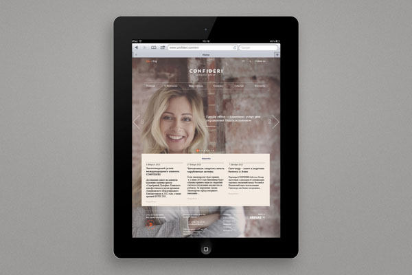 CONFIDERI - Web Design by ARENAS lab and Irina Shoya