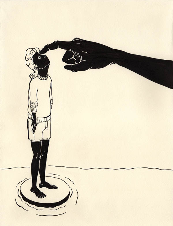 Ink Drawing by Alex Gardner