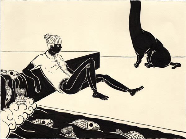 Ink Drawing by Alex Gardner