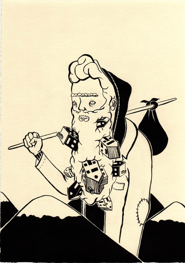 Ink Drawing by Alex Gardner