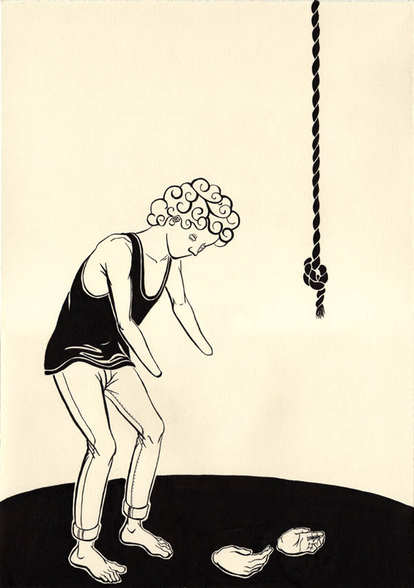 Ink Drawing by Alex Gardner