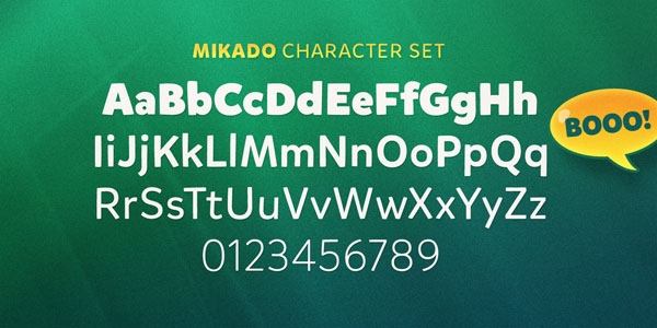 Example of the character set.