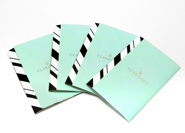 CLARIDGE'S - Brand Books Cover Design by Construct