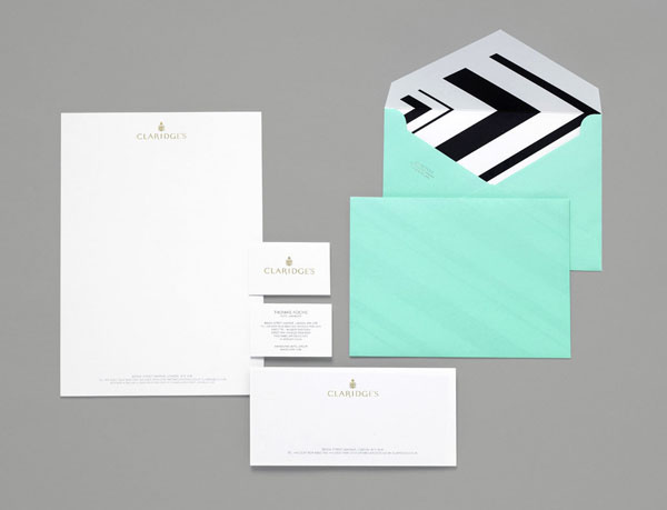 CLARIDGE'S - Stationery Design by Construct