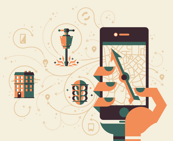 Derive App - Illustration by Marco Goran Romano for Wired Italia,2013