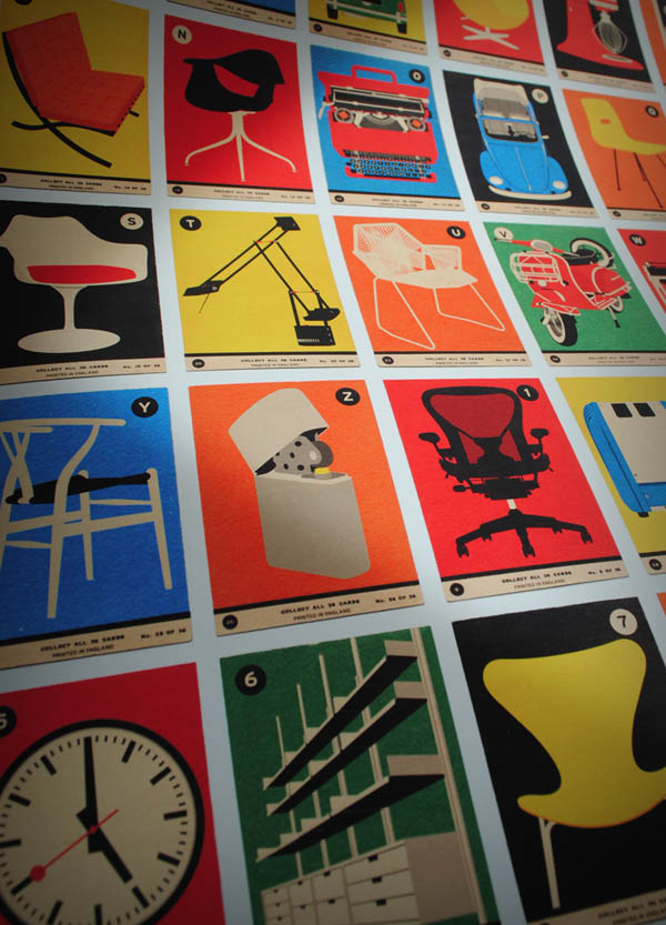 Design Classics A to Z - Vintage Poster Illustration - Detail View