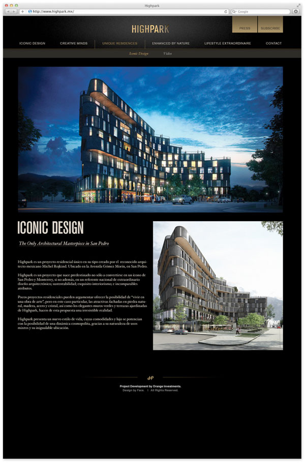 Highpark - Web Design by Studio Face