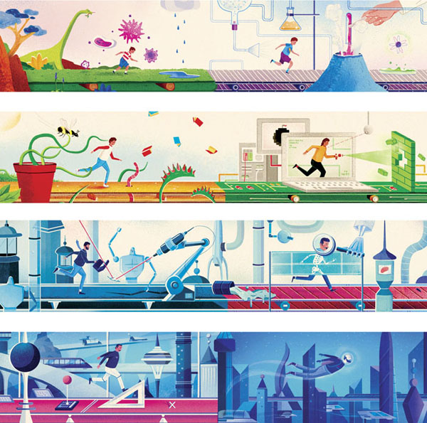 Illustrations created by Jack Hudson for Lehgh University Magazine
