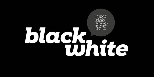 Black & italic version of the Nexa Slab typeface.