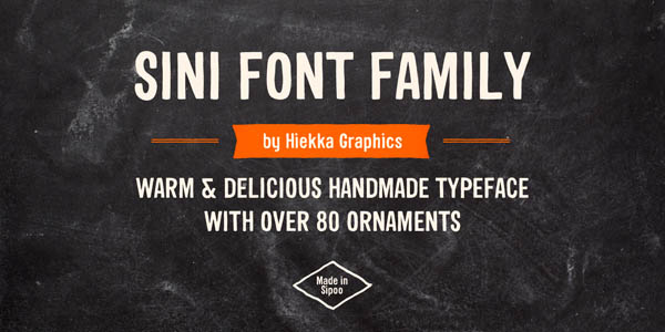 Sini - hand made font by Hiekka Graphics Sini - hand made font by Hiekka Graphics