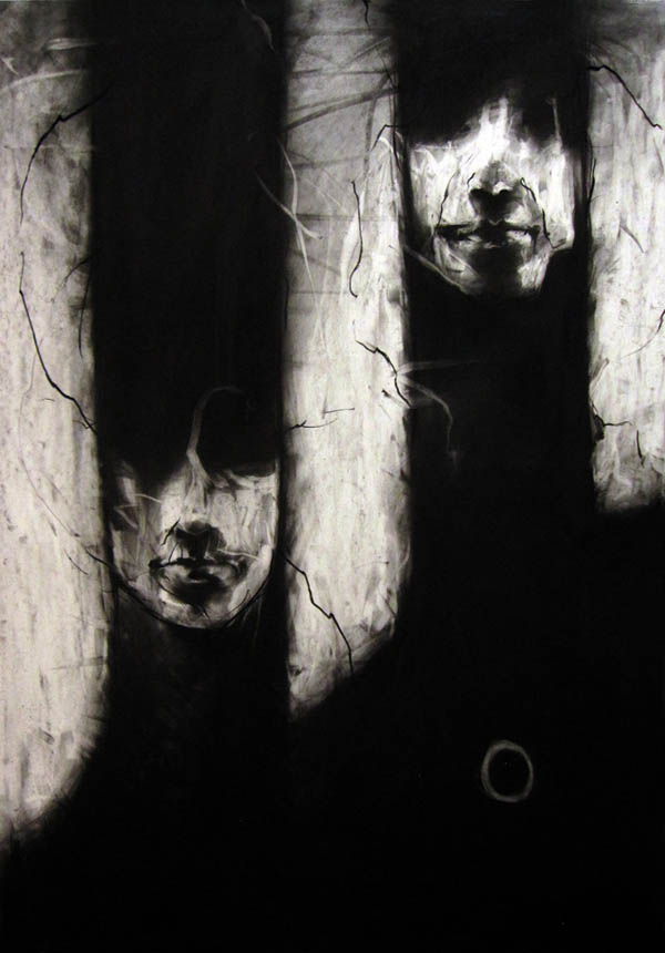 The Conversation - Charcoal Artwork by Joseph Loughborough