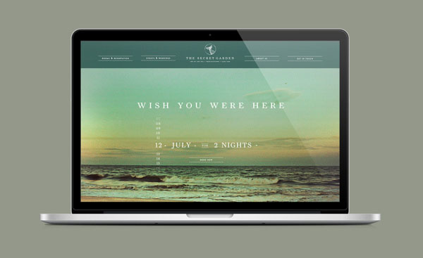 The Secret Garden - Web Design by Booth