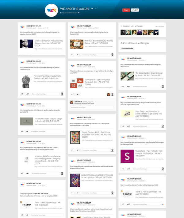 WE AND THE COLOR on Google Plus