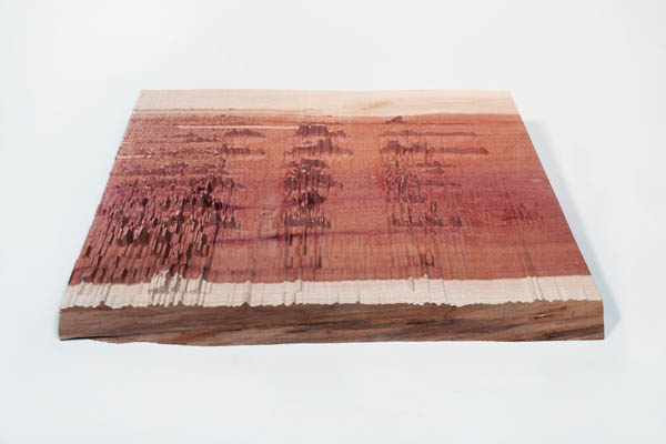 Spectral Density Estimation — 2013 - Cnc milled sound data visualization sculptures by Andreas Nicolas Fischer