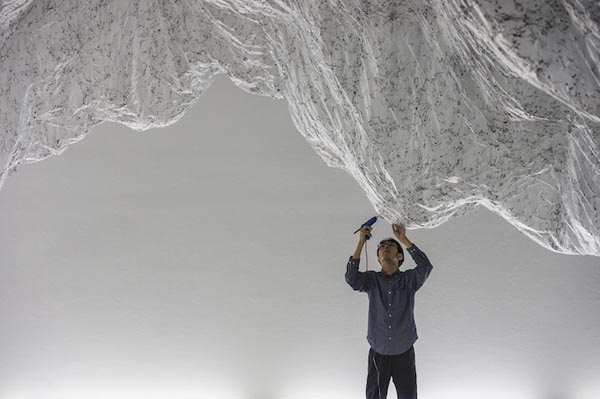 Art Installation - Reverse of Volume by Yasuaki Onishi