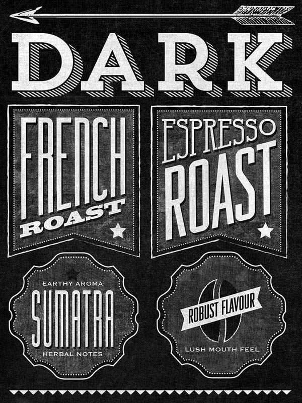 Starbucks Chalkboard Roast Guide Mural by Jaymie McAmmond - Detail