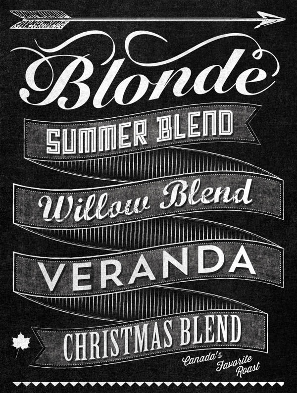 Starbucks Chalkboard Roast Guide Mural by Jaymie McAmmond - Detail