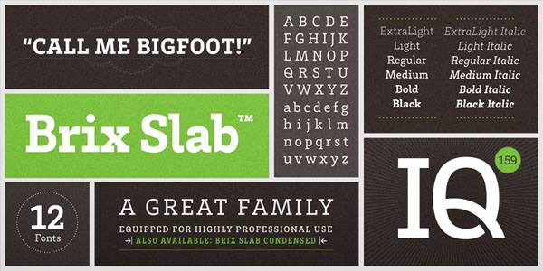 Brix Slab Family by HVD Fonts