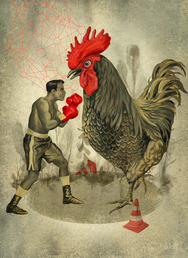 How red is red - Editorial Illustration by Alice Wellinger for HOHE LUFT philosophy magazine