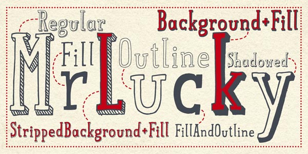 Mr Lucky - Regular and Background Fill