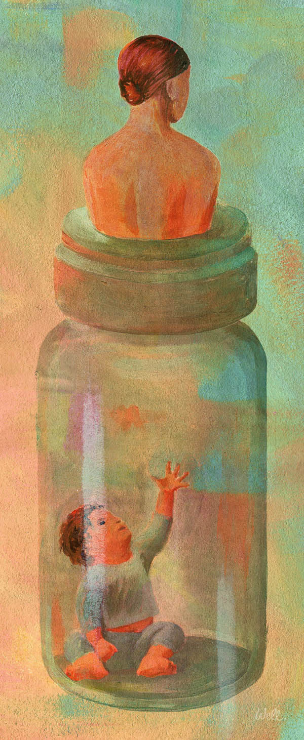 Rabenmutter - Editorial Illustration by Alice Wellinger for an article about bad mothers
