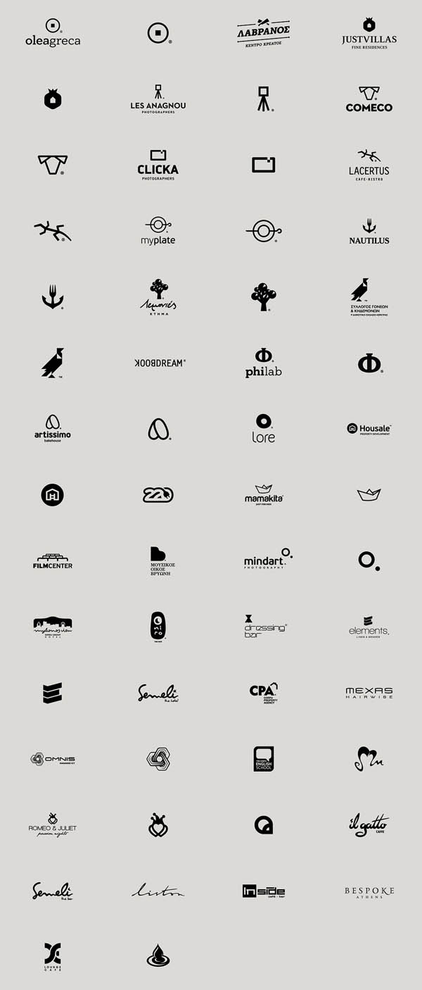 Simple Black Logo Designs by Chris Trivizas